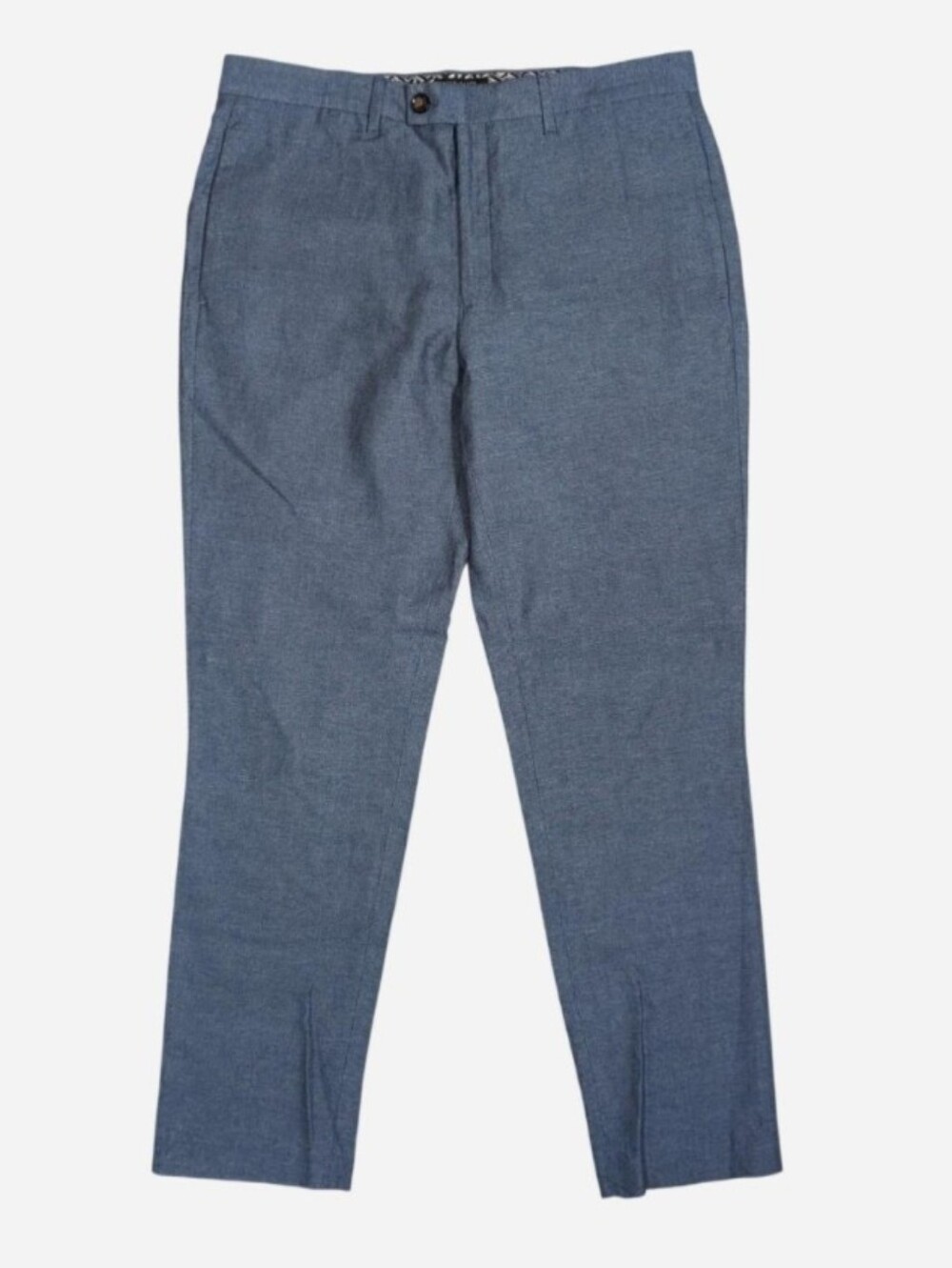 Ted Baker London blue trousers, size 34 R cotton-linen trouser. NWT